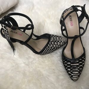 Just Fab Snake Print Heels